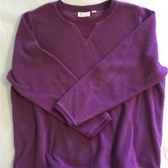 SWEATSHIRT 1X denim&co. Purple, Fleecy inside. Long sleeve crewneck - Picture 1 of 8